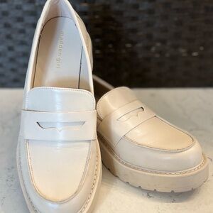 Madden Girl Cream Loafers